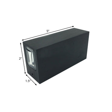 Sophie Black Rectangular LED Wall Sconce Light