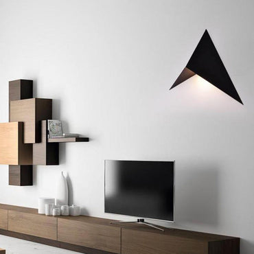 Applique murale LED Adélie Polygon noir/blanc moderne