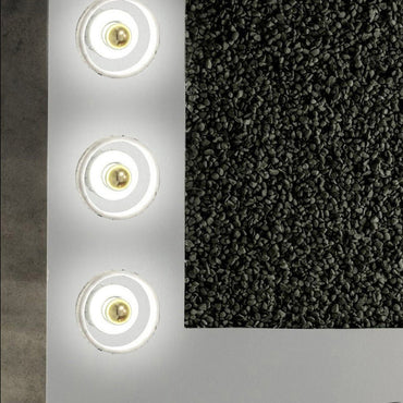 Anaïs White Gold Marble Circle Wall Light Sconce