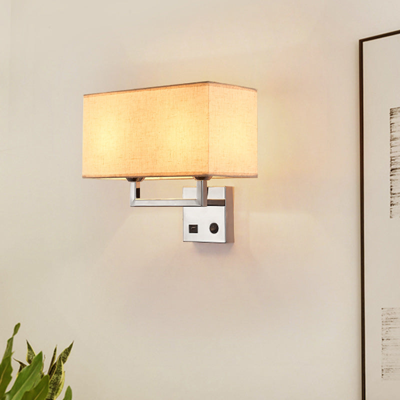 Margaux Cuboidal Fabric Wall Light Sconce