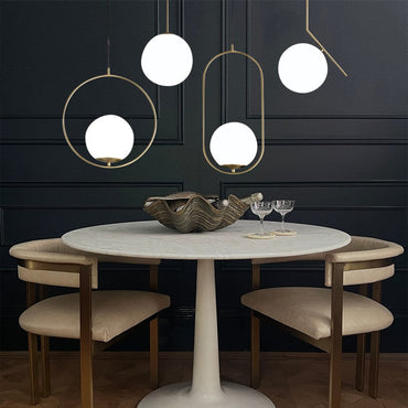 Elena Scandinavian Glass Pendant Light