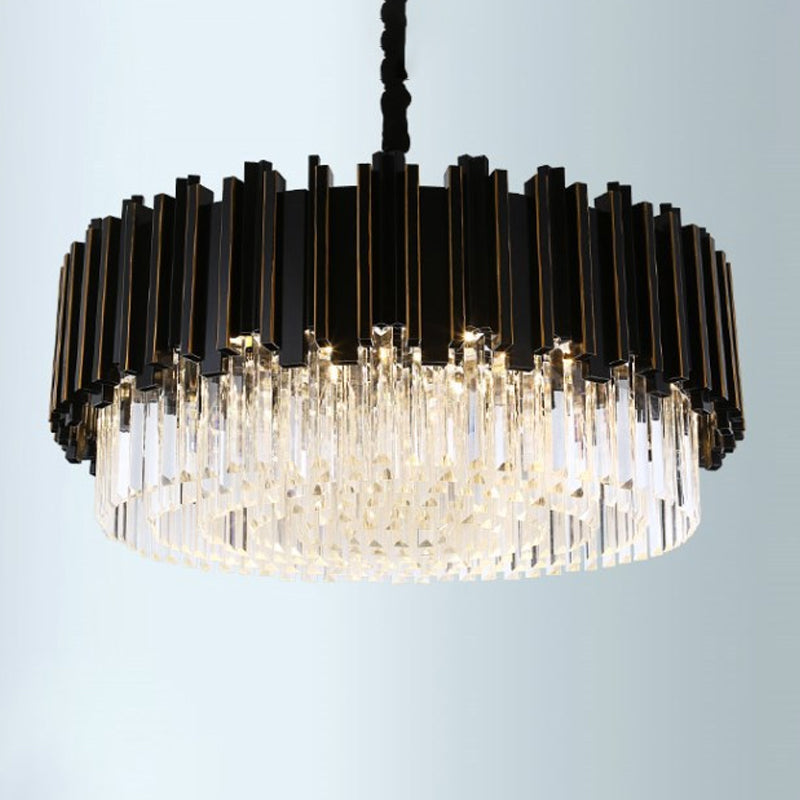 Lustre en cristal Sabrina Black Drum