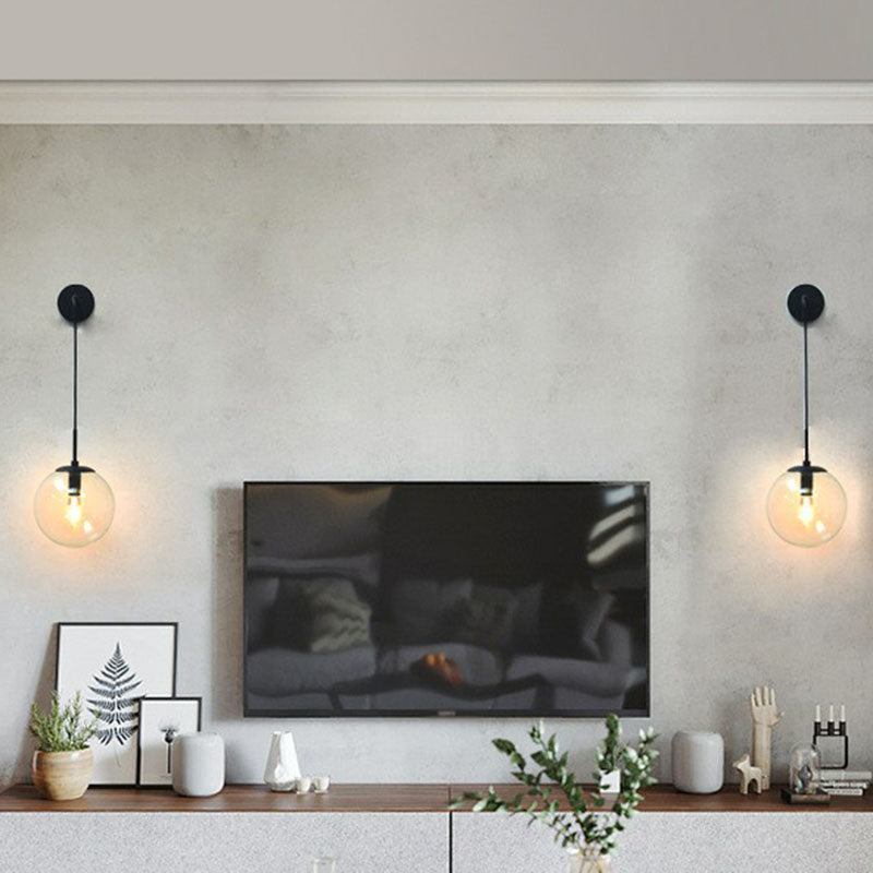 Élodie Glass Sphere Wall Sconce Modern Single Light