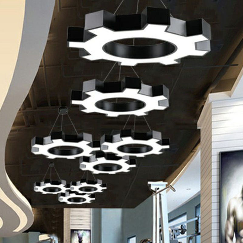 Suspensions LED Élodie Gear, modernes en acrylique noir