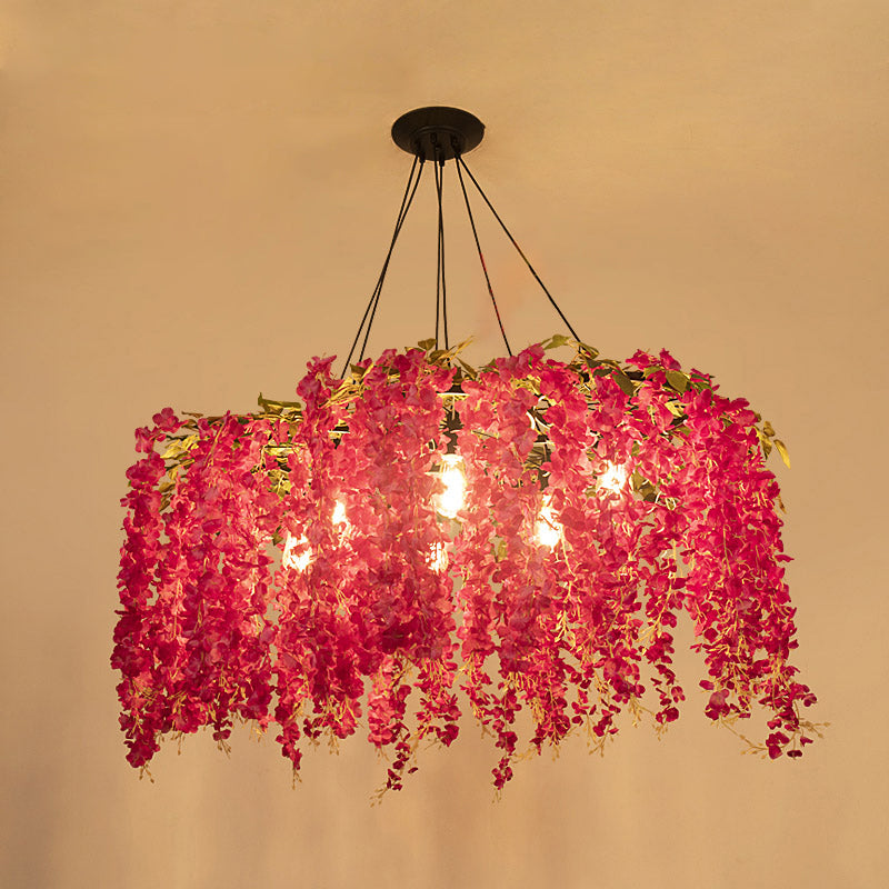 Suspension Chandelier Élodie Art Déco Floral