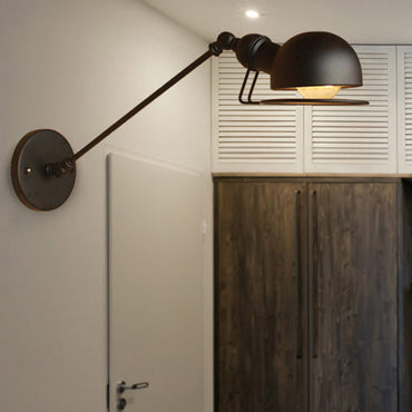 Hudson Vintage Industrial Swing Arm Wall Lamp
