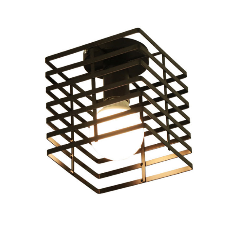 Plafonnier encastré rectangulaire Adrienne Industrial à cage