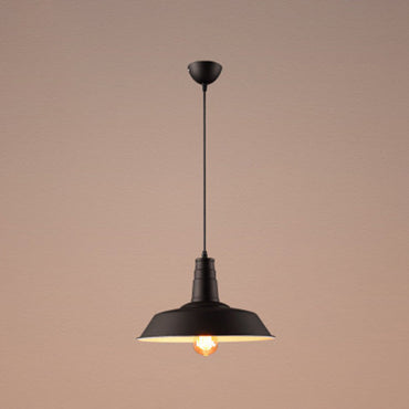 Suspension Elodie Industrielle Métal Noir Blanc