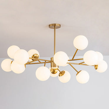 Lustre Isabelle Globe en verre moderne Sputnik