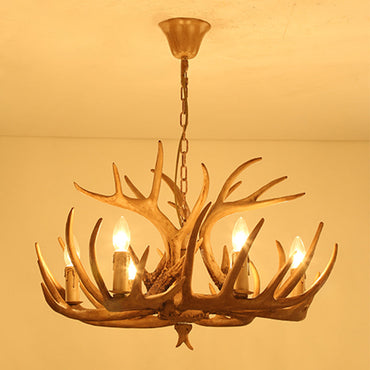 Geneviève Rustic Deer Antler Candelabra Chandelier Pendant
