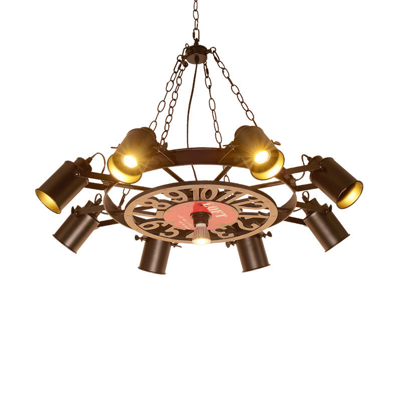 Adeline Industrial Wheel Chandelier Ceiling Light