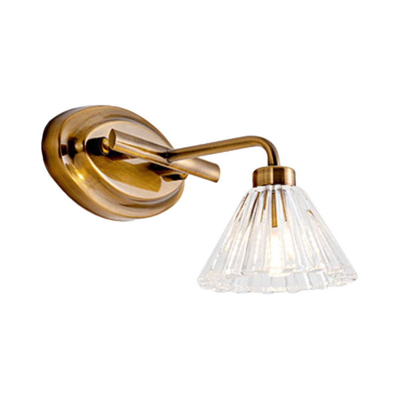 Applique murale cône Éloïse – Métal laiton, 1 à 3 ampoules