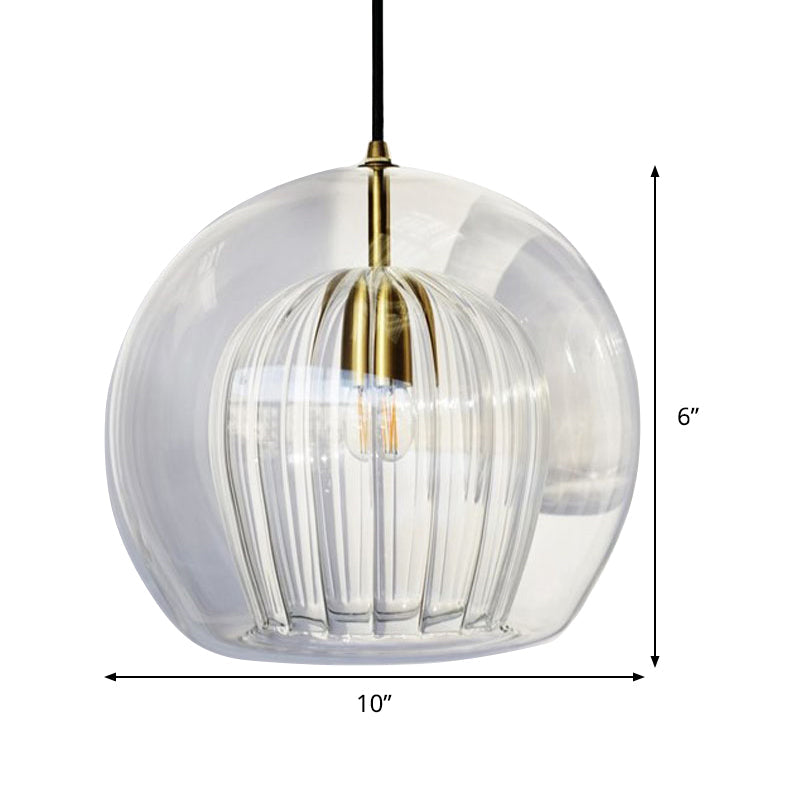 Isabelle Nordic Clear Glass Globe Pendant Light