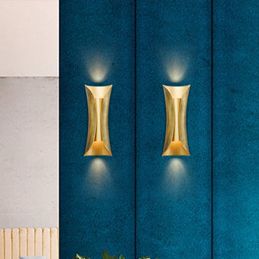 Aurélie Gold Curve Dual Head LED Wall Sconce