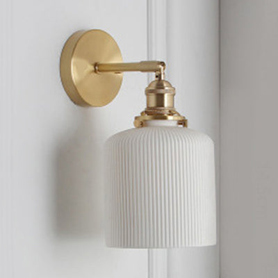 Élodie Porcelain Wall Lamp with Brass Socket