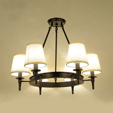 Lustre suspendu en tissu Isabelle Black Wagon Wheel