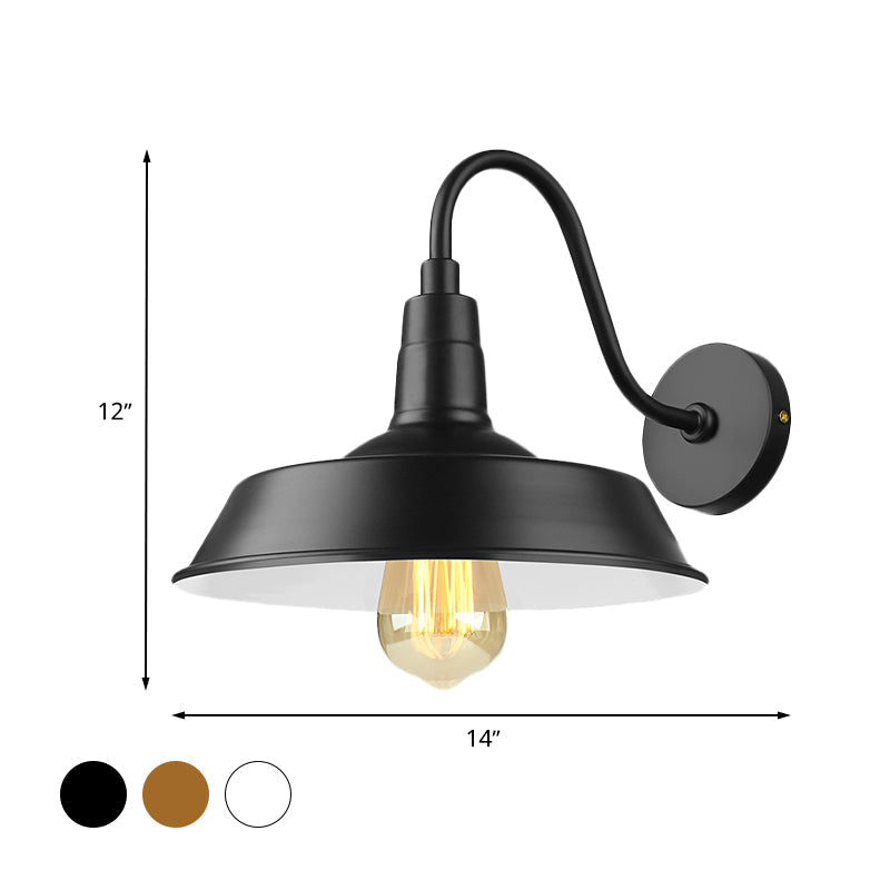 Harper Industrial Gooseneck Barn Wall Sconce