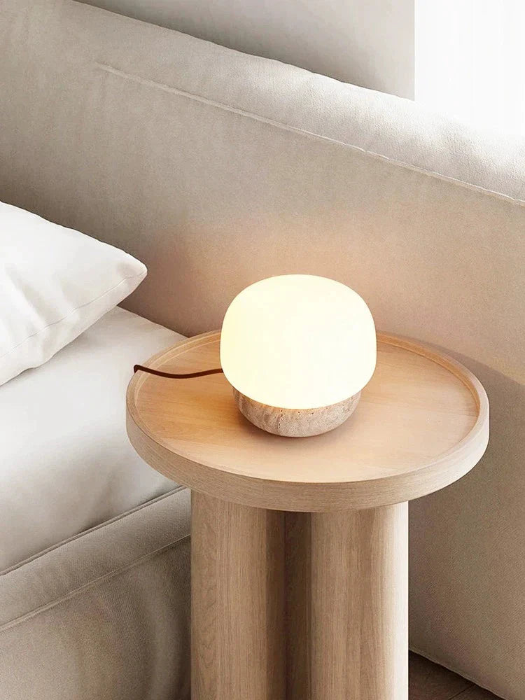 Lampe LED Juliette Travertine Mushroom