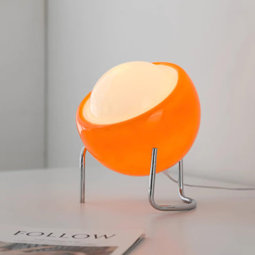 Margaux Bauhaus Dome Table Lamp with Curved Metal Base