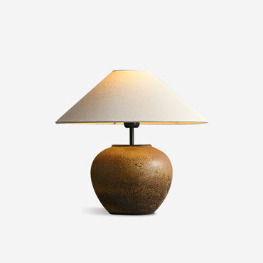 Madeleine Ceramic Table Lamp with Fabric Shade Design