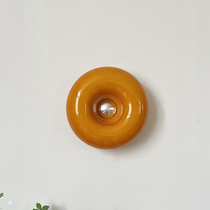 Applique murale Sophie Glass Donut Wall Lamp en vitrail LED