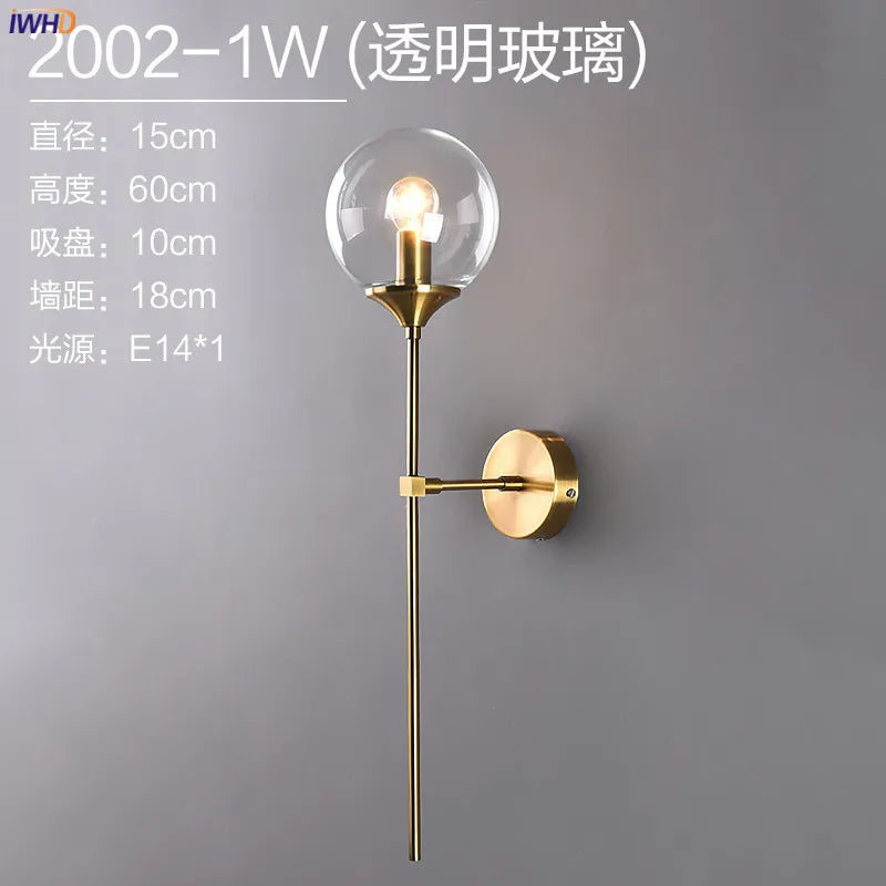 Applique murale Madeleine Globe en verre