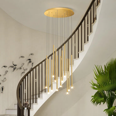 Arielle Spiral LED Staircase Pendant Chandelier