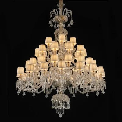 Lustre bougie minimaliste en cristal pour salon et chambre à coucher