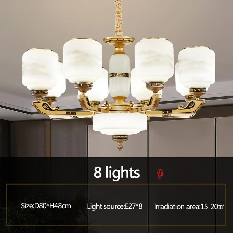 Lustre Moderne en Verre Brossé pour Salon et Salle à Manger