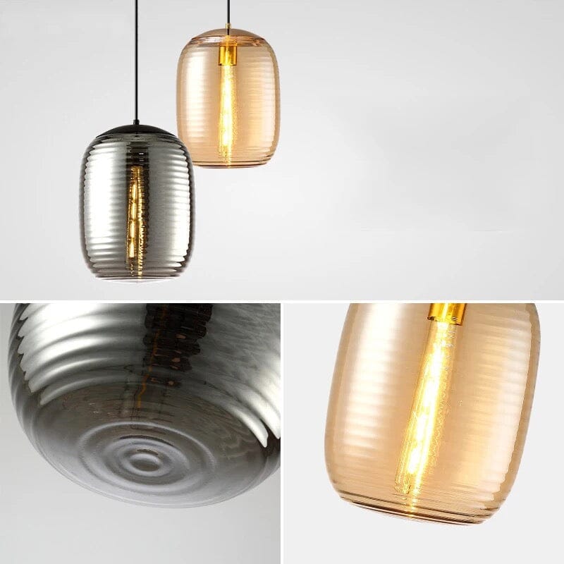 Pendentif en verre fileté minimaliste Camille