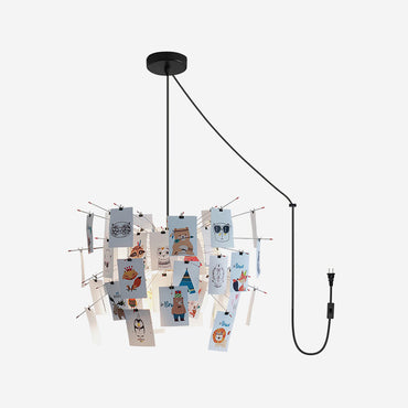 Élise Paper Art Plug-In Hanging Chandelier