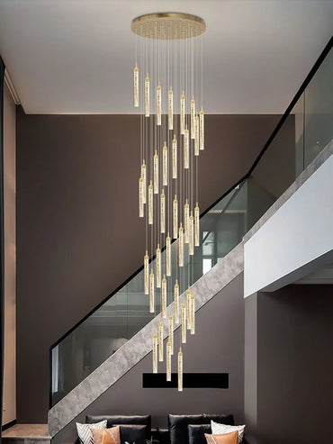 Élodie Crystal Staircase Pendant Chandelier