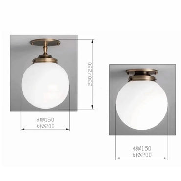 Plafonnier globe en verre minimaliste Elise