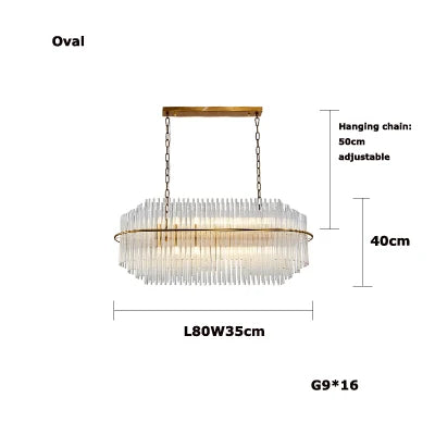 Suspension Élise Nordic en verre, douille G9, plafonnier moderne en fer