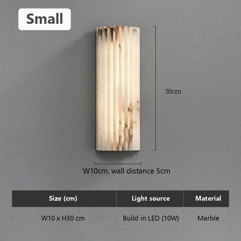 Camille Italian Marble Wall Lamp Luxury Minimalist Sconce Light