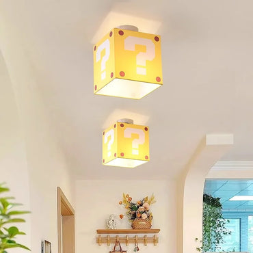Sophie Lampe de Plafond pour Enfants Point d'Interrogation Jaune Créative Lumière de Chambre