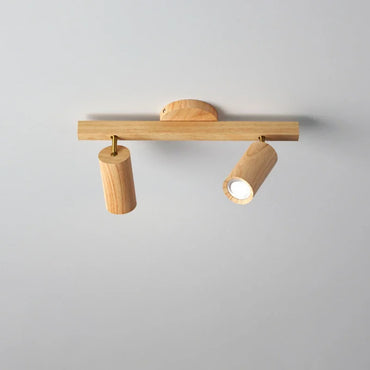 Plafonnier Projecteur LED E27 Camille en Bois