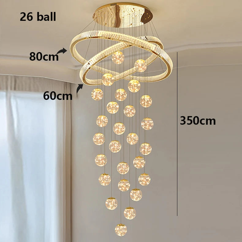 Lustre en colimaçon Aurielle Crystal Cascade