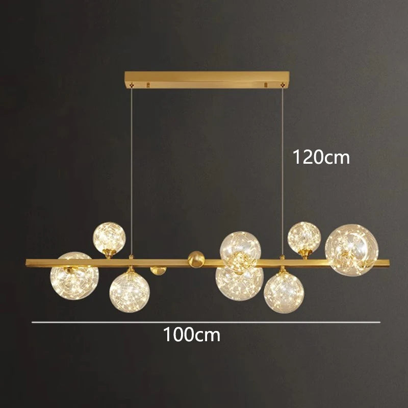 Lustre suspendu à LED moderne Aurélie pour salons et salles à manger