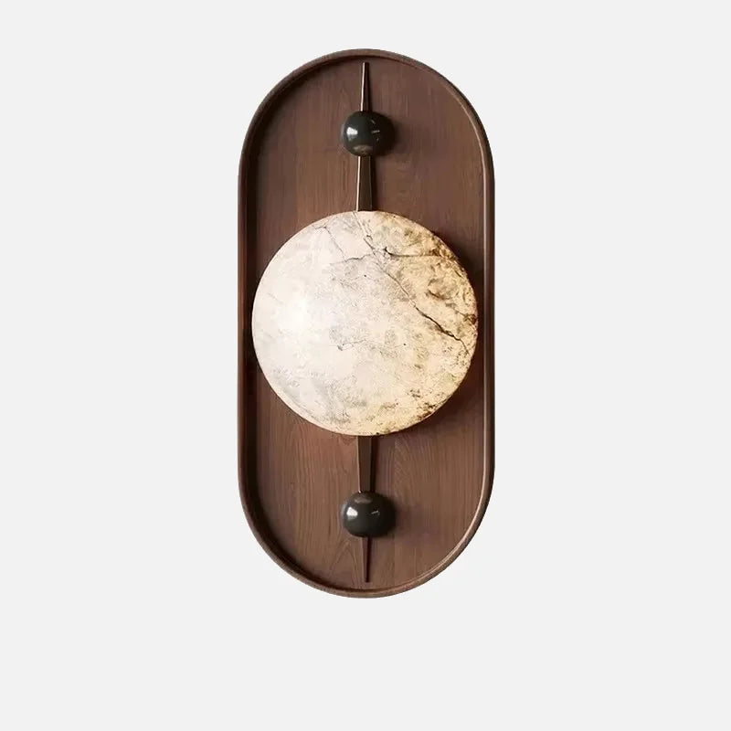 Applique Murale LED en Marbre Sculpté Élodie Soluna