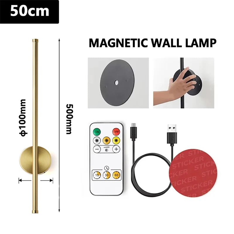 Élise – Applique Murale LED Rechargeable Or Moderne et Noir