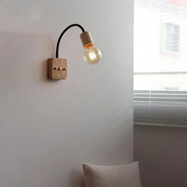 Applique murale LED réglable Élodie Walnut