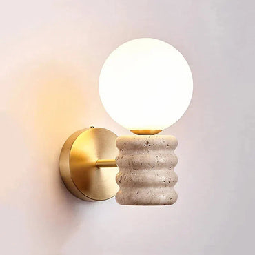 Applique murale LED Camille Zen Glow Travertine