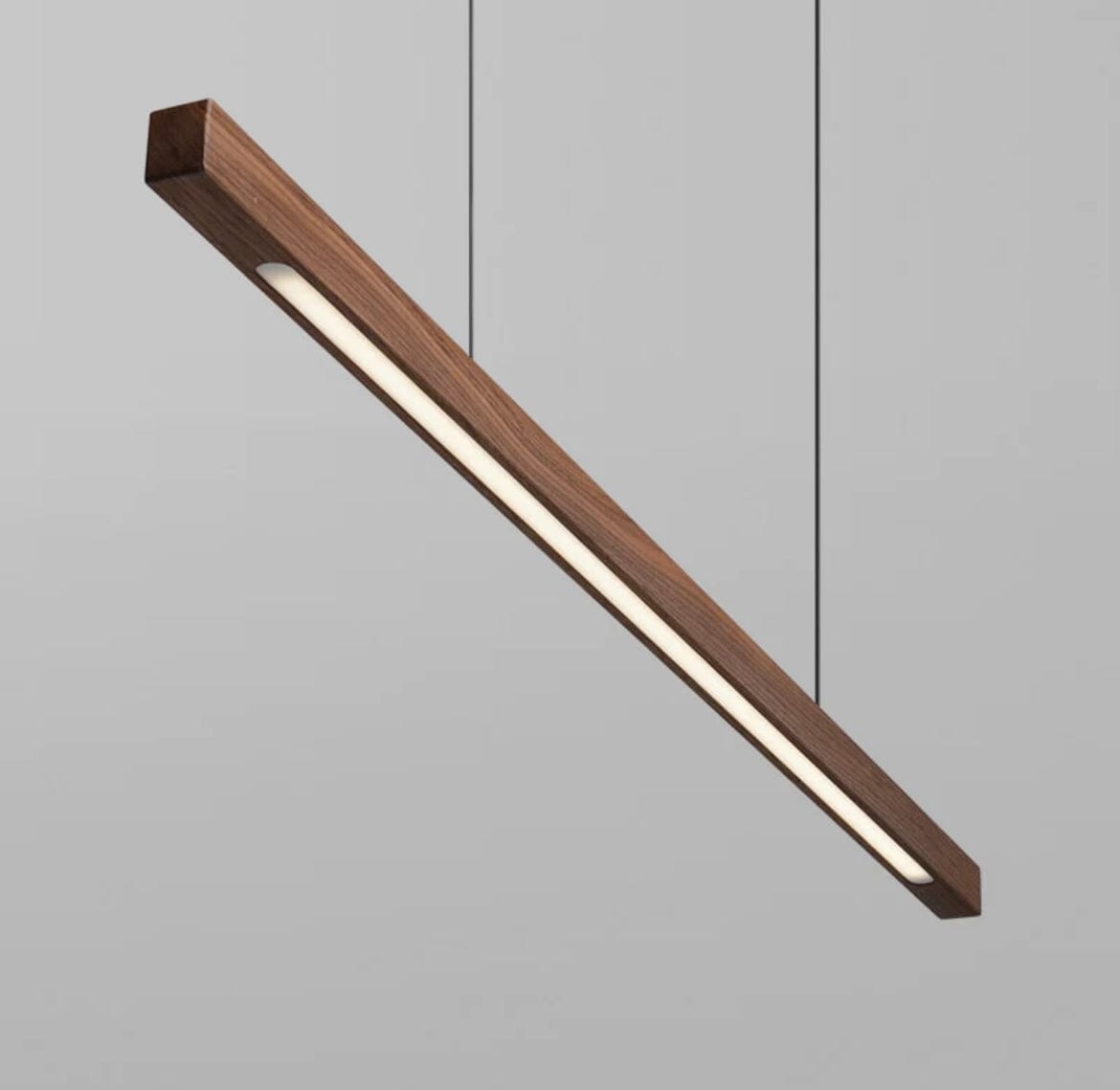 Amélie Oak & Walnut Linear Chandelier
