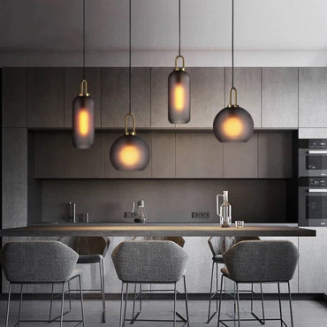Suspension cylindrique en verre Isabelle