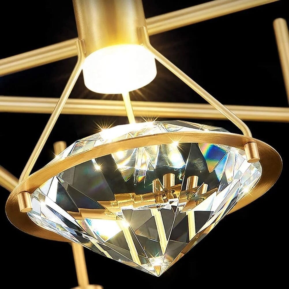 Applique murale Aurélien Diamond Crystal avec lueur moderne élégante