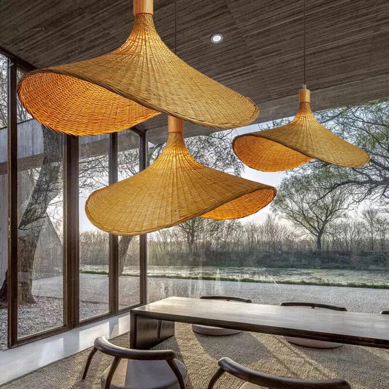 Amélie Woven Bamboo Pendant Light