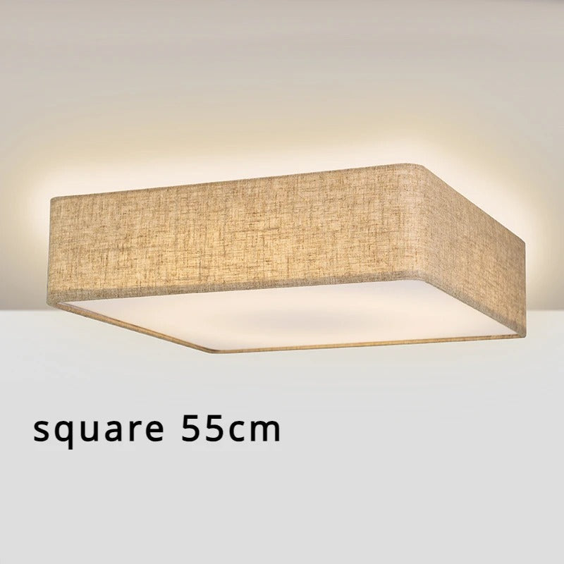 Plafonnier tambour en tissu minimaliste Amélie