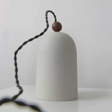Suspension Sophie Plume Noyer Lampe de Plafond en Laiton