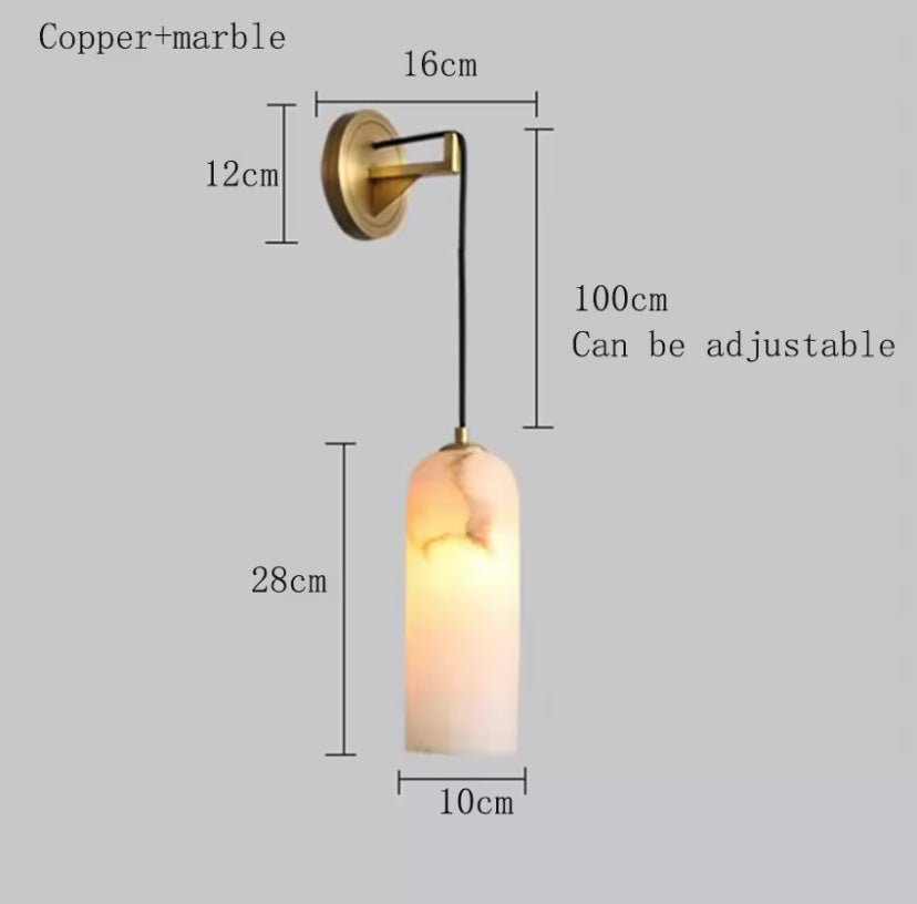 Suspension Vivienne en marbre éthéré